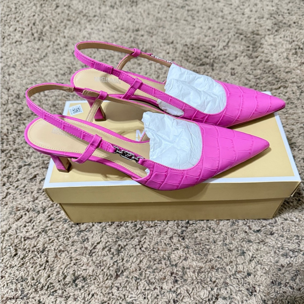 Michael Kors Daniella Elegant Pink Slingback Heels